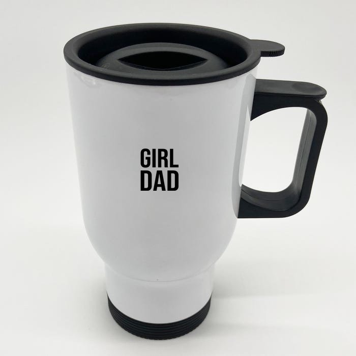 Girl Dad Pocket Print Daddy Papa Father's Day Front & Back Stainless Steel Travel Mug