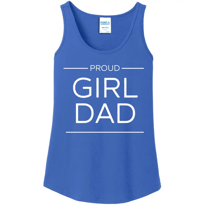 Girl Dad Proud Girl Dad Outnumbered Girl Dad Gift Ladies Essential Tank