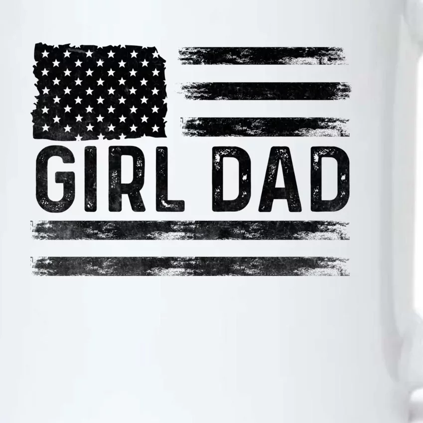 Girl Dad Proud FatherS Day Distressed Flag Apparel Black Color Changing Mug