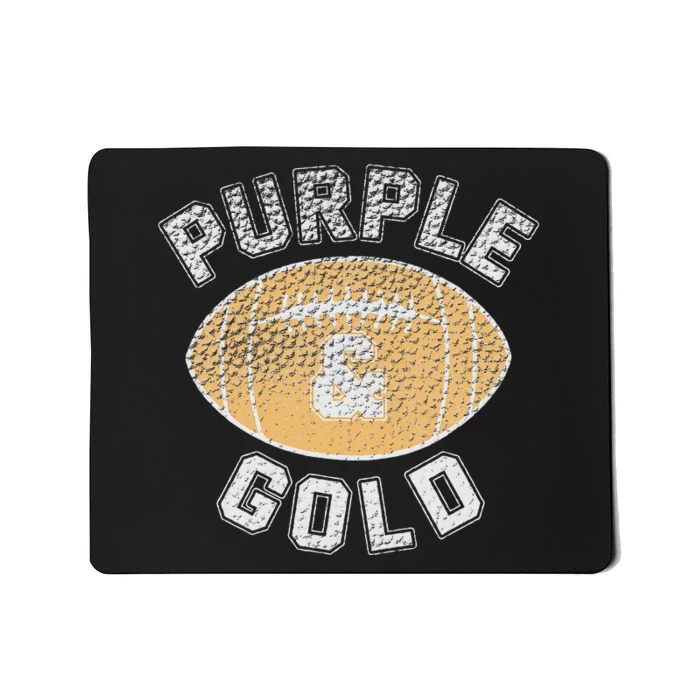 Game Day Purple And Gold Football Group High School Mousepad