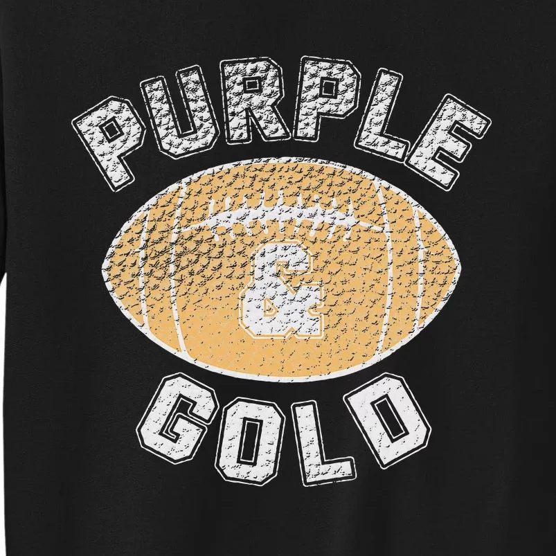 Game Day Purple And Gold Football Group High School Tall Sweatshirt