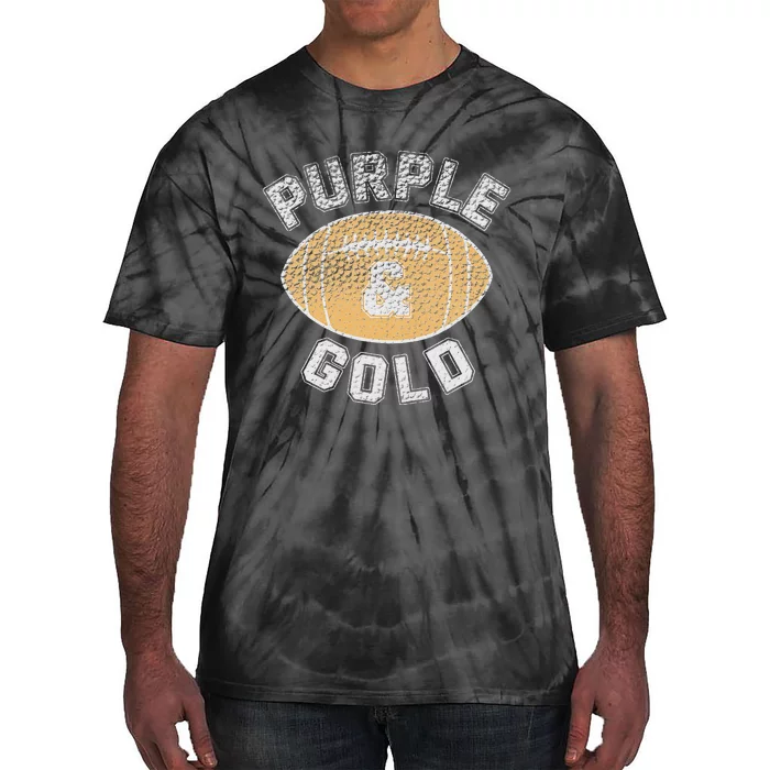 Game Day Purple And Gold Football Group High School Tie-Dye T-Shirt