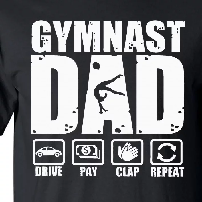 Gymnast Dad Proud Gymnastics Father Humor Tall T-Shirt