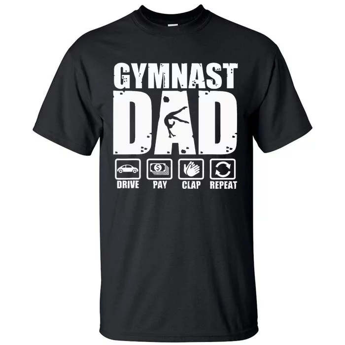 Gymnast Dad Proud Gymnastics Father Humor Tall T-Shirt