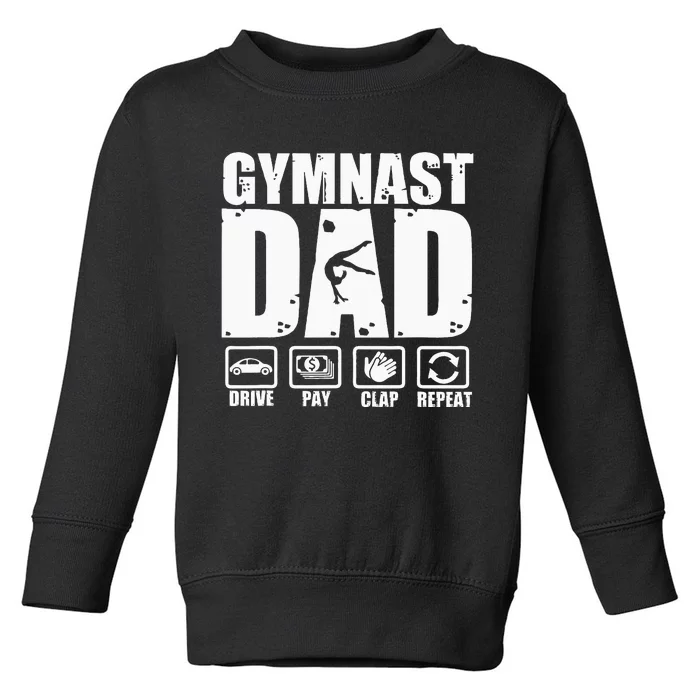 Gymnast Dad Proud Gymnastics Father Humor Toddler Sweatshirt