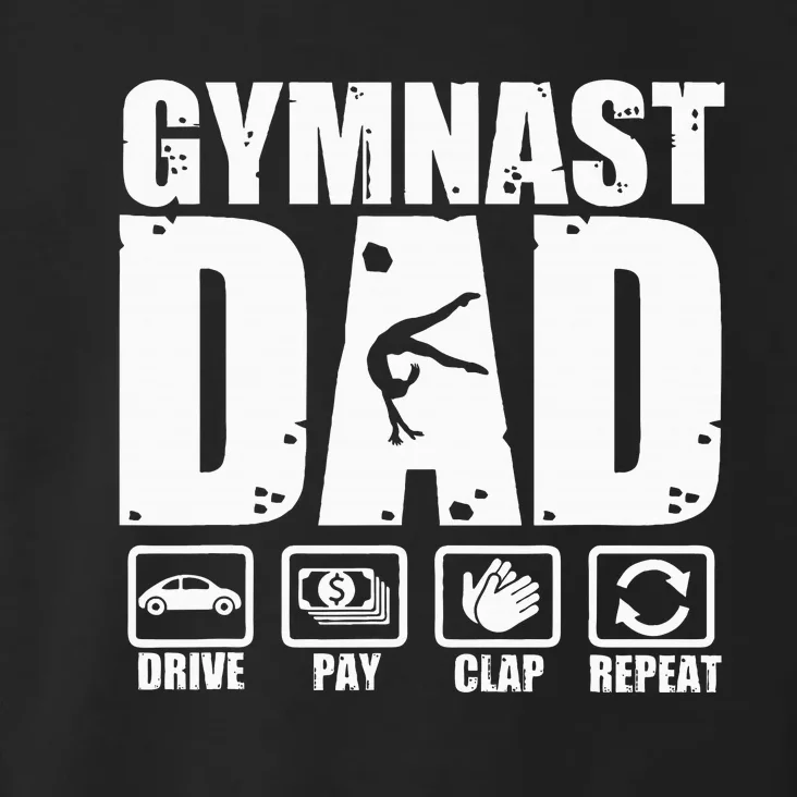 Gymnast Dad Proud Gymnastics Father Humor Toddler Hoodie