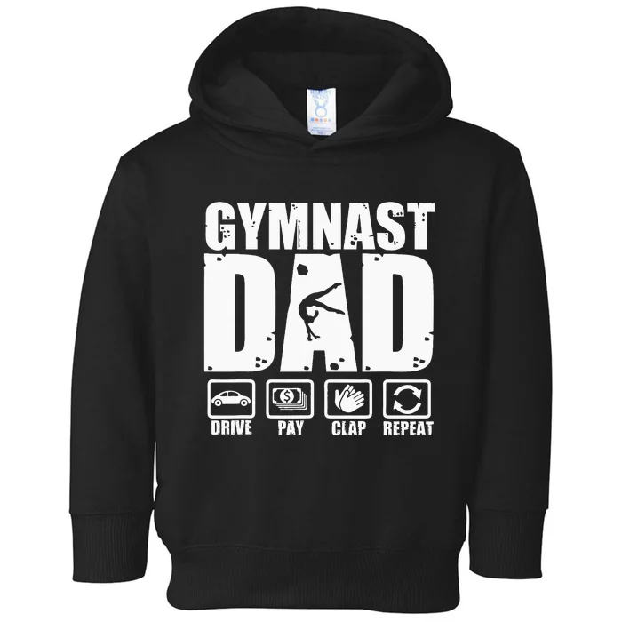 Gymnast Dad Proud Gymnastics Father Humor Toddler Hoodie