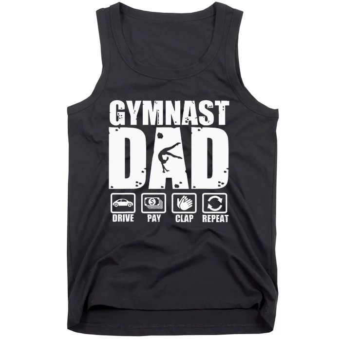 Gymnast Dad Proud Gymnastics Father Humor Tank Top