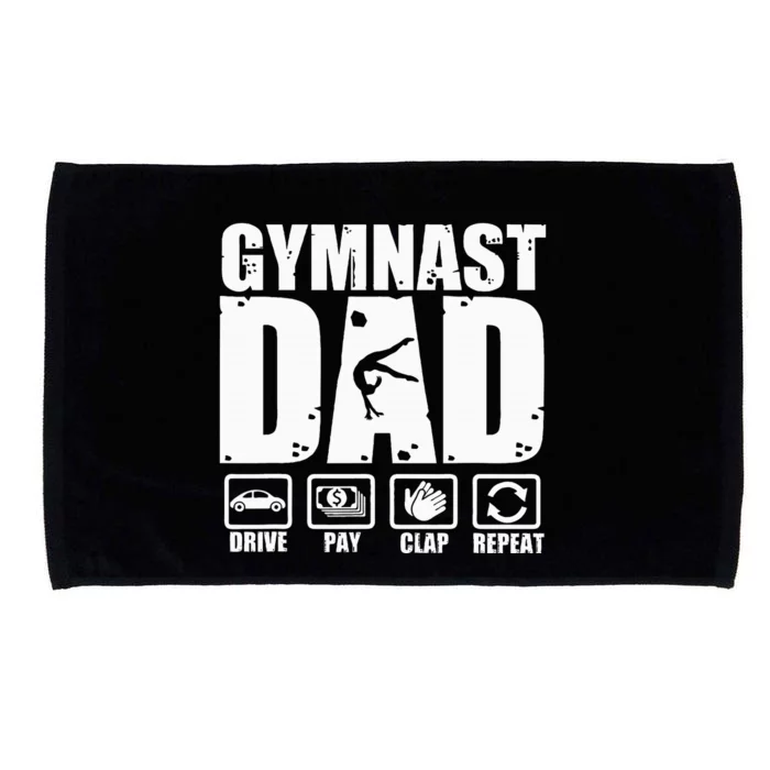 Gymnast Dad Proud Gymnastics Father Humor Microfiber Hand Towel