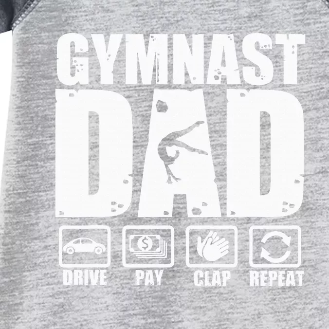 Gymnast Dad Proud Gymnastics Father Humor Infant Baby Jersey Bodysuit