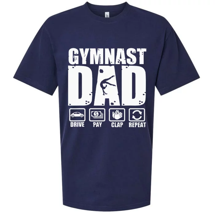 Gymnast Dad Proud Gymnastics Father Humor Sueded Cloud Jersey T-Shirt