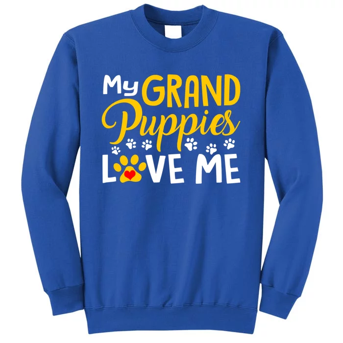 Grandma Dogs Puppy Lover Gift My Grandpuppies Love Me Gift Sweatshirt