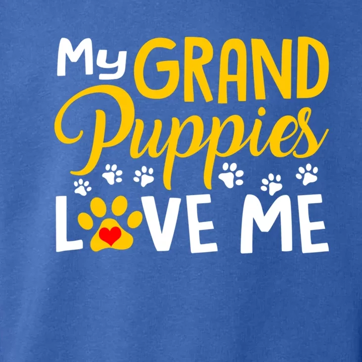 Grandma Dogs Puppy Lover Gift My Grandpuppies Love Me Gift Toddler Hoodie