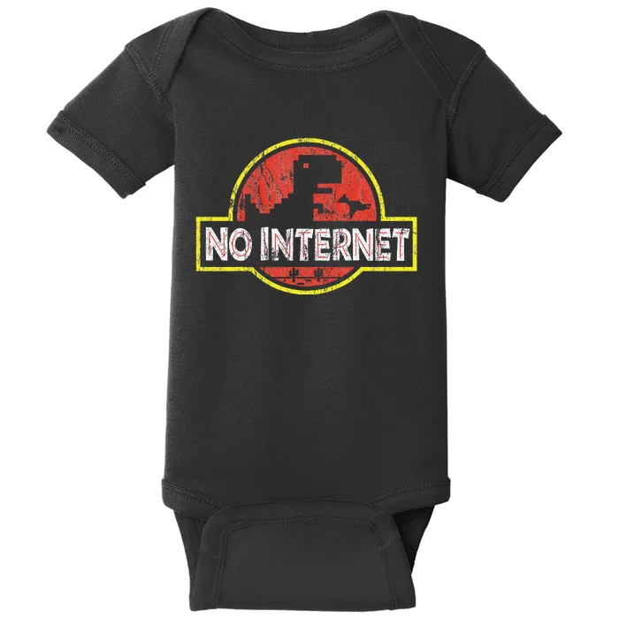 Geeky Dinosaur Pixel Art Nerdy Computer Programming Geeks Baby Bodysuit