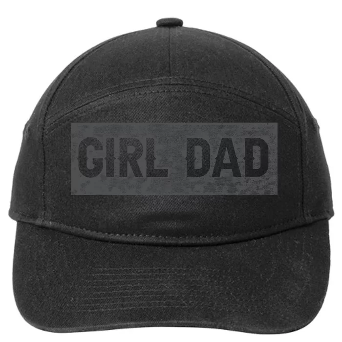 Girl Dad Proud Father Of Girl Vintage 7-Panel Snapback Hat