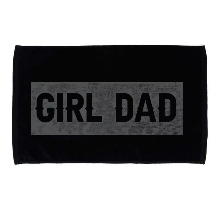 Girl Dad Proud Father Of Girl Vintage Microfiber Hand Towel