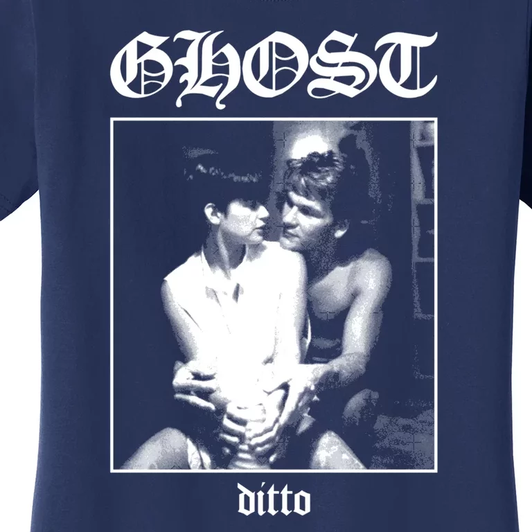 Ghost Ditto Patrick Swayze Black Metal Parody Women's T-Shirt