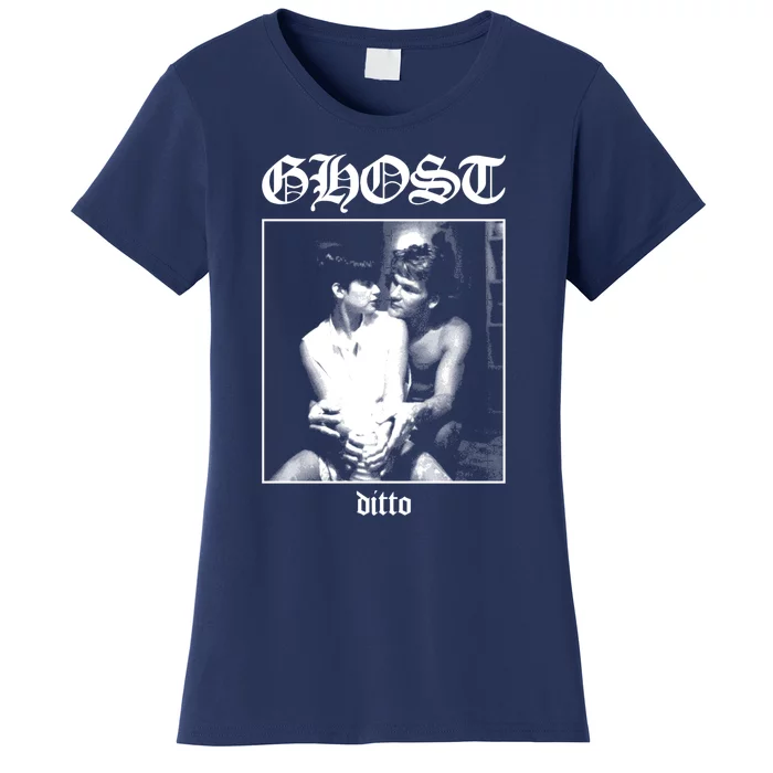 Ghost Ditto Patrick Swayze Black Metal Parody Women's T-Shirt