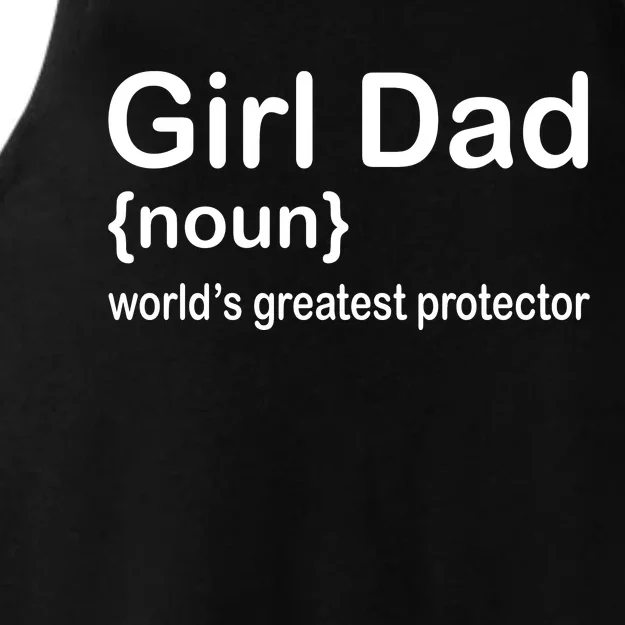 Girl Dad Proud Father Of Girl Dad Fun Fathers Ladies Tri-Blend Wicking Tank