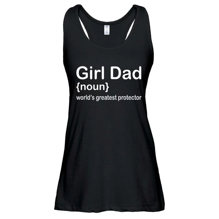 Girl Dad Proud Father Of Girl Dad Fun Fathers Ladies Essential Flowy Tank