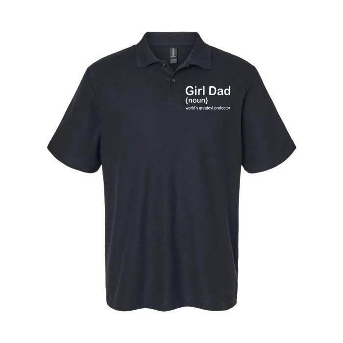 Girl Dad Proud Father Of Girl Dad Fun Fathers Softstyle Adult Sport Polo