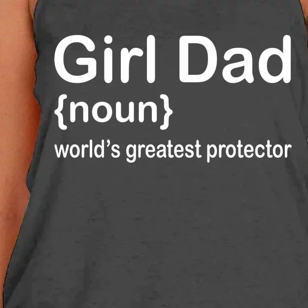 Girl Dad Proud Father Of Girl Dad Fun Fathers Women's Knotted Racerback Tank