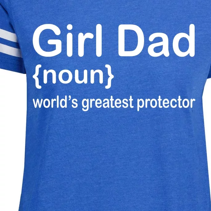 Girl Dad Proud Father Of Girl Dad Fun Fathers Enza Ladies Jersey Football T-Shirt