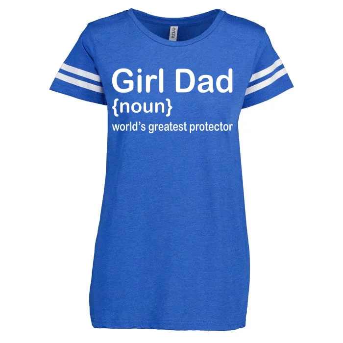 Girl Dad Proud Father Of Girl Dad Fun Fathers Enza Ladies Jersey Football T-Shirt