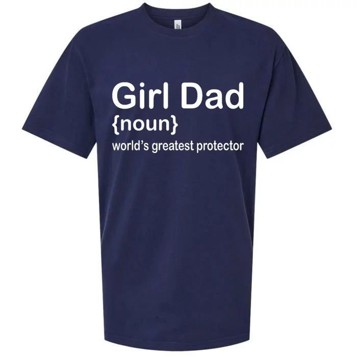 Girl Dad Proud Father Of Girl Dad Fun Fathers Sueded Cloud Jersey T-Shirt