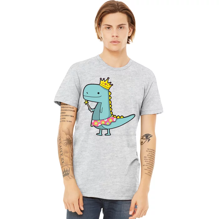 Girl Dinosaur Princess Art Premium T-Shirt