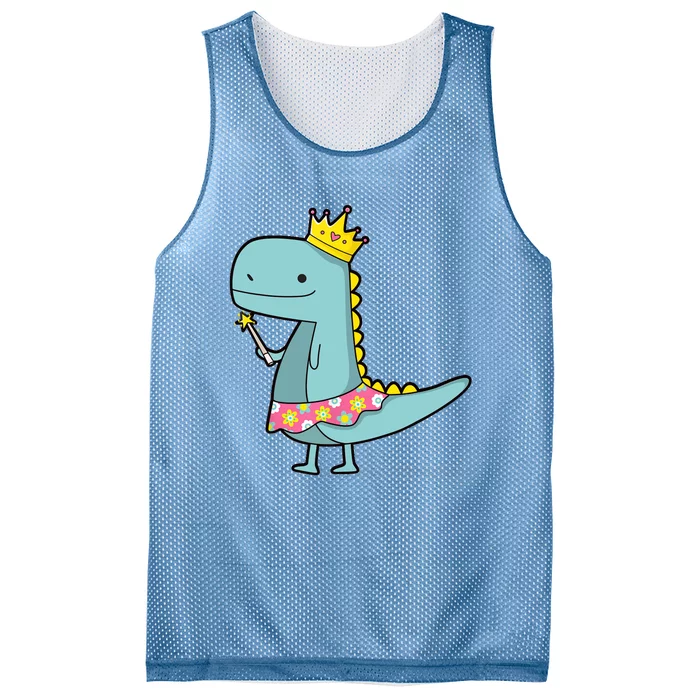 Girl Dinosaur Princess Art Mesh Reversible Basketball Jersey Tank