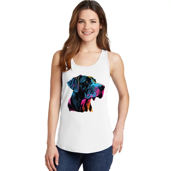 Great Dane Pop Art Great Dane Lovers Ladies Essential Tank