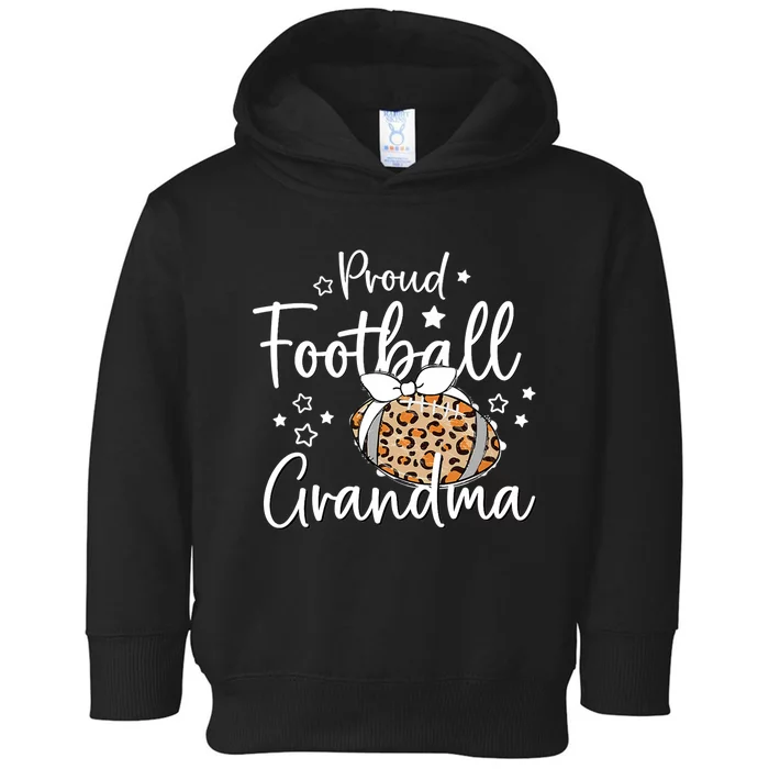 Game Day Proud Football Grandma Leopard Spirit T Tee Design Toddler Hoodie