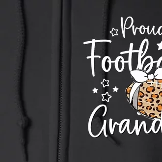 Game Day Proud Football Grandma Leopard Spirit T Tee Design Full Zip Hoodie