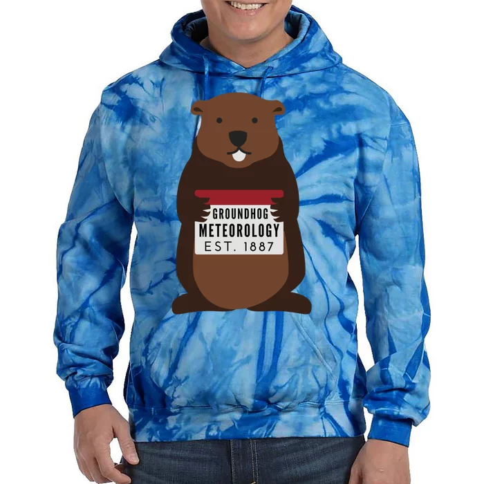 Groundhog Day Punxsutawney Phil Meteorologist Meteorology Gift Tie Dye Hoodie