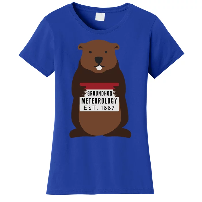 Groundhog Day Punxsutawney Phil Meteorologist Meteorology Gift Women's T-Shirt