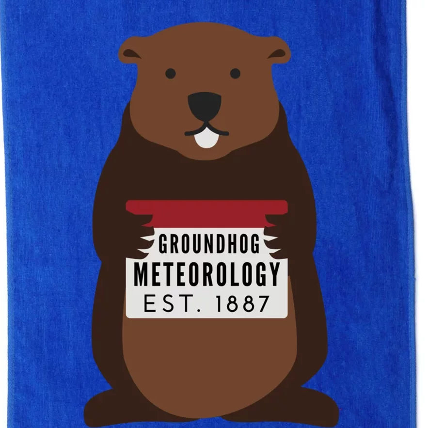 Groundhog Day Punxsutawney Phil Meteorologist Meteorology Gift Platinum Collection Golf Towel