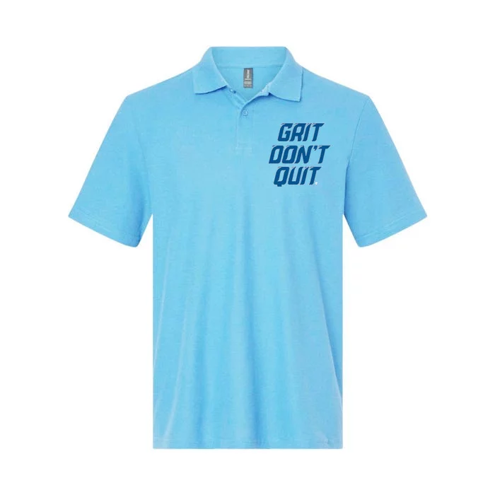 Grit DonT Quit Detroit Football Softstyle Adult Sport Polo