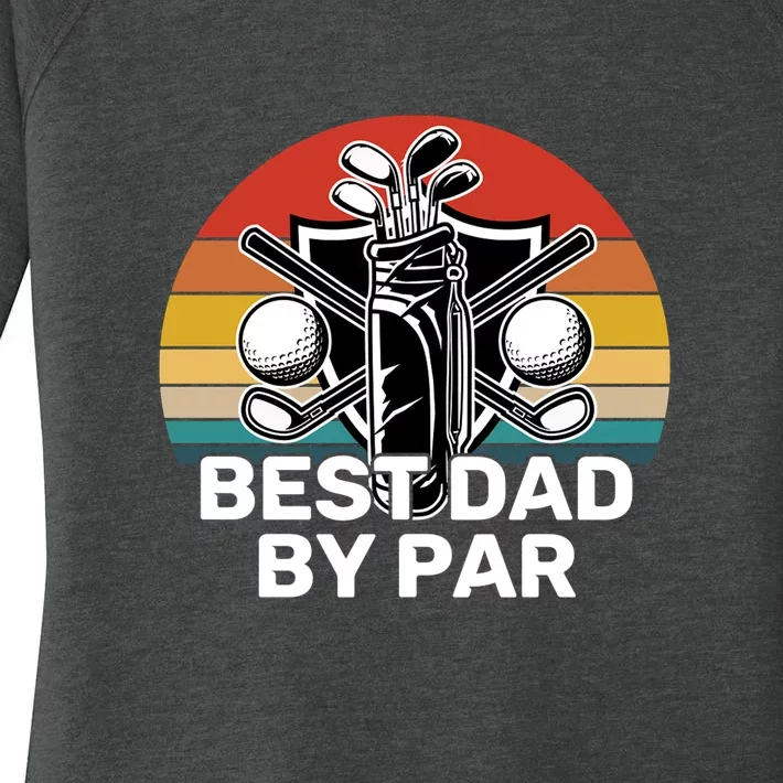 Golf Dad Retro Golf Dad Best Dad By Par Gift For Father's Day Women's Perfect Tri Tunic Long Sleeve Shirt