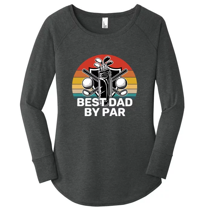 Golf Dad Retro Golf Dad Best Dad By Par Gift For Father's Day Women's Perfect Tri Tunic Long Sleeve Shirt