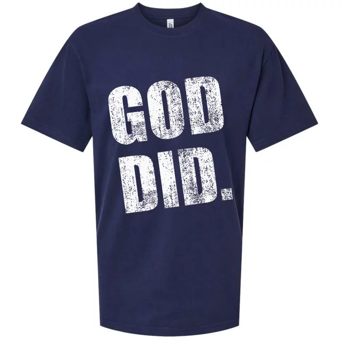 God Did Rotated Distressed Sueded Cloud Jersey T-Shirt