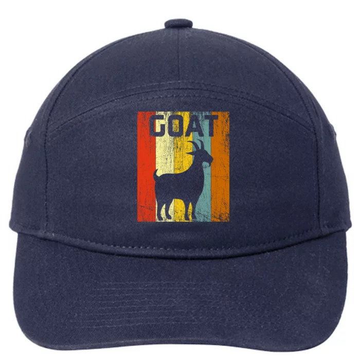 Goat Disco Retro Vintage Goat Lover 7-Panel Snapback Hat