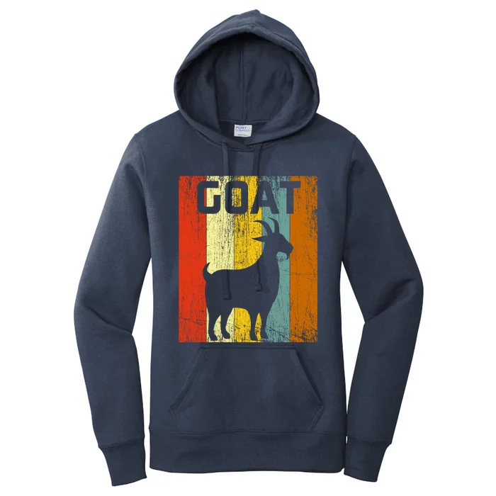 Goat Disco Retro Vintage Goat Lover Women's Pullover Hoodie