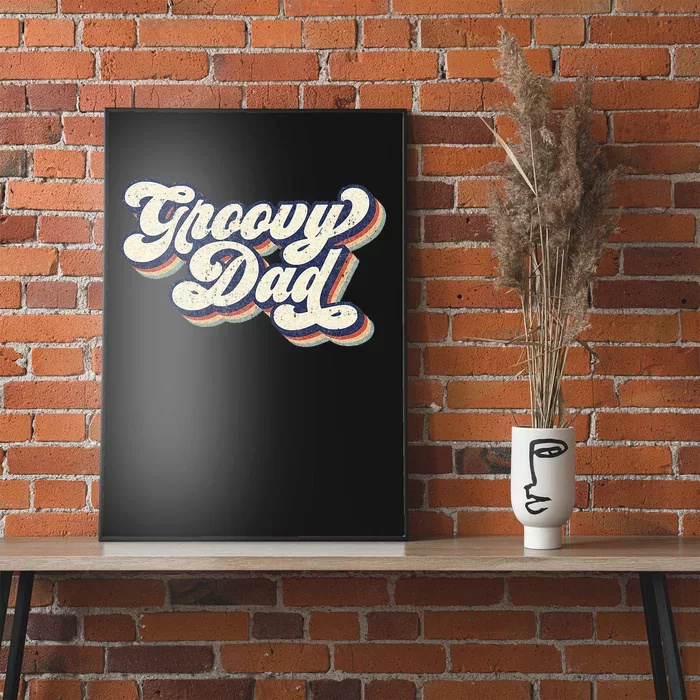 Groovy Dad Retro 70s Aesthetic Style Men Poster