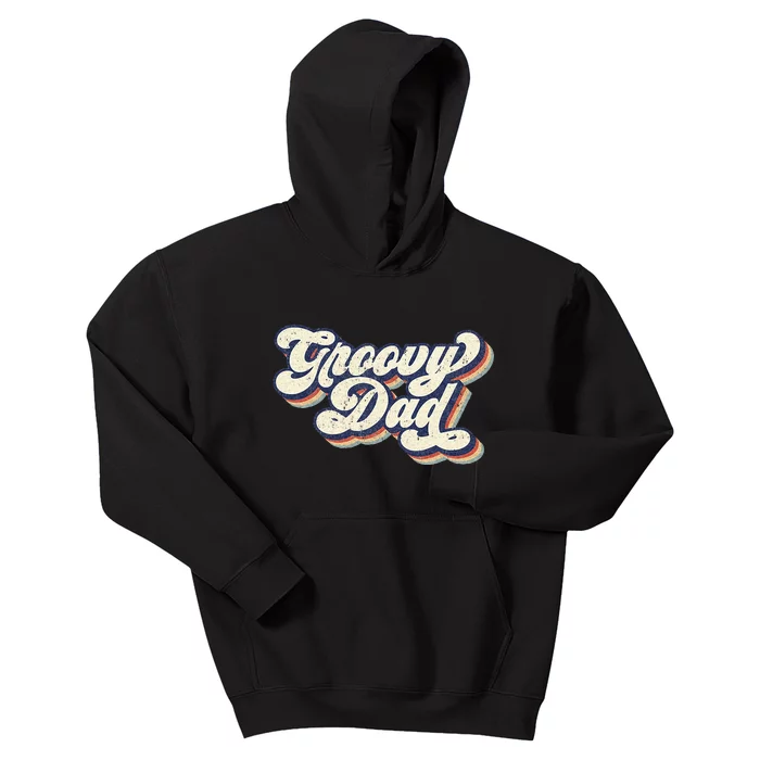 Groovy Dad Retro 70s Aesthetic Style Men Kids Hoodie