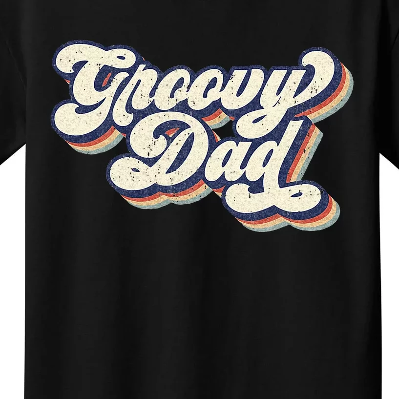 Groovy Dad Retro 70s Aesthetic Style Men Kids T-Shirt