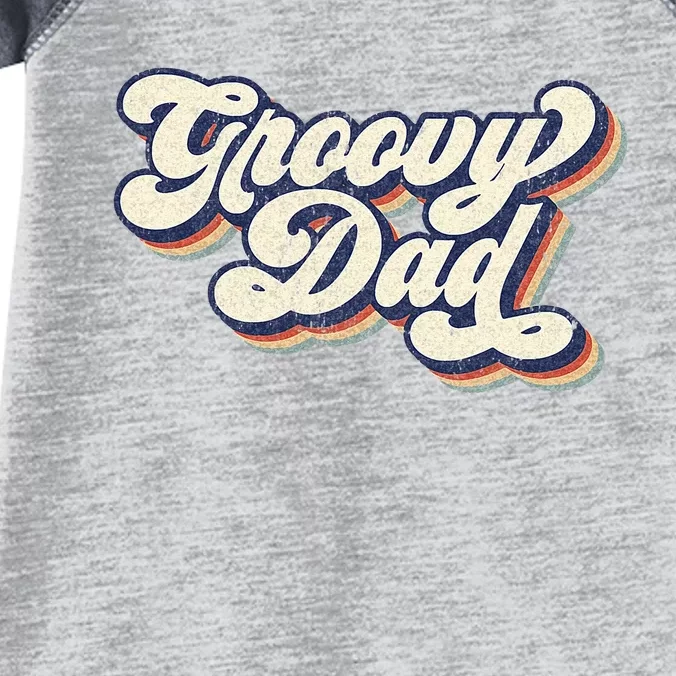 Groovy Dad Retro 70s Aesthetic Style Men Infant Baby Jersey Bodysuit