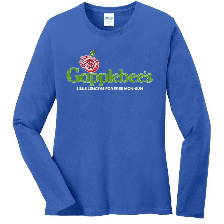 Gapplebees Drag Racing Gapped American Muscle Gift Ladies Missy Fit Long Sleeve Shirt