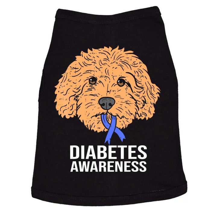 Goldendoodle Dog Ribbon Type 1 Diabetes Support Gift Doggie Tank