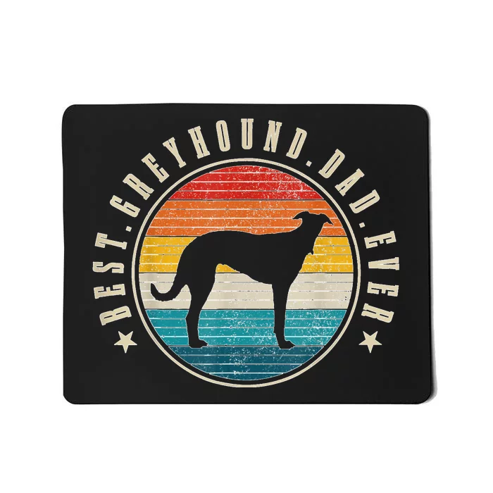 Greyhound Dad Retro Vintage Dog Funny Greyhound Dad Mousepad